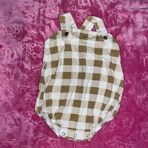 Kate Quinn Organic Gingham Bubble Romper 3-6 months